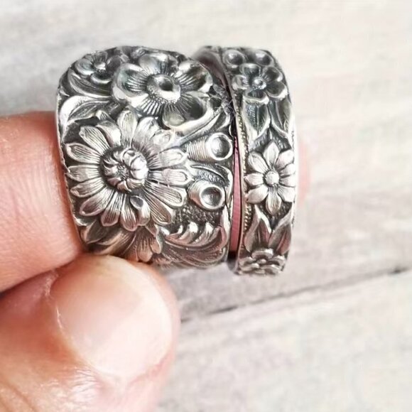 Boho Daisy or Sunflower Adjustable Spoon Ring #1142 - Picture 6 of 11